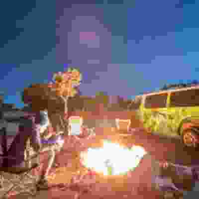 Campervan and a campfire