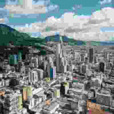 Overhead view of Bogota city.