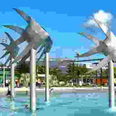 Cairns Esplanade fish sculpture in Australia